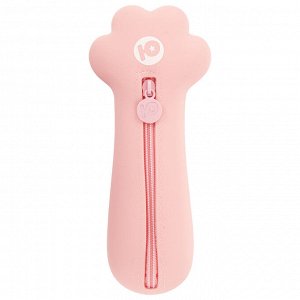Пенал - косметичка ЮНЛАНДИЯ на молнии, силикон, Paw Pink, розовый, 20х7 см, 1 шт., 270057