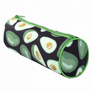 Пенал - тубус BRAUBERG, с эффектом SOFT TOUCH, полиэстер, Black Avocado, 22х8 см, 270061