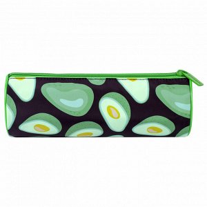 Пенал - тубус BRAUBERG, с эффектом SOFT TOUCH, полиэстер, Black Avocado, 22х8 см, 270061