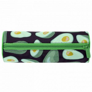 Пенал - тубус BRAUBERG, с эффектом SOFT TOUCH, полиэстер, Black Avocado, 22х8 см, 270061