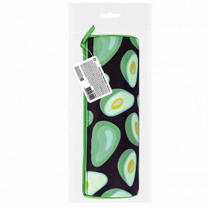 Пенал - тубус BRAUBERG, с эффектом SOFT TOUCH, полиэстер, Black Avocado, 22х8 см, 270061