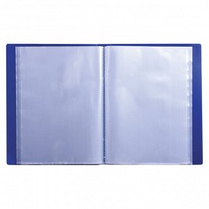 Папка  60 вкладышей BRAUBERG Стандарт, синяя, 0,8мм, 221605