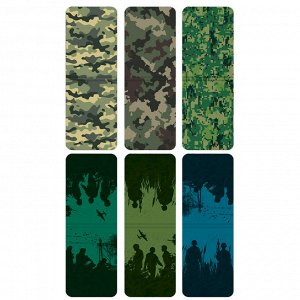 Закладки для книг МАГНИТНЫЕ, "MILITARY", набор 6 шт., 35х25мм, BRAUBERG, 113164