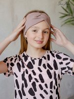 Повязка на голову пыльный беж