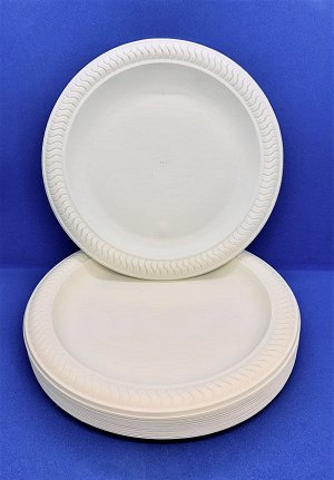 Тарелка закусочная Д 230 мм, белая, кукурузный крахмал, 1*25 шт.