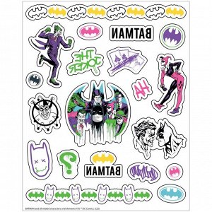 Наклейки - татуировки светящиеся "Бэтмен", 3 листа, диз. 1