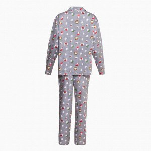 Пижама новогодняя женская (рубашка, брюки) KAFTAN «Зайка», серая