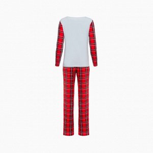 Пижама новогодняя женская KAFTAN "X-mas", цвет белый/красный, 40-42