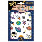 Наклейки - татуировки &quot;Космос&quot;, 3 листа