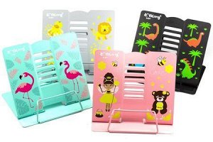 Подставка для книг металлическая, цвета ассорти, с рисунком YL62001 Yalong {Китай} ДИНОЗАВРЫ