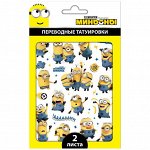 Наклейки - татуировки «Миньоны», 2 листа, диз. 1