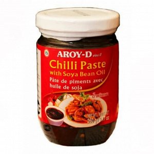 Паста Чили с соевым маслом AROY-D 260 г. ст/б 1*48