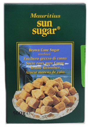 Сахар тростниковый коричневый неровными кусочками 500 гр Sun Sugar