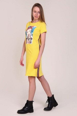 Платье в спортивном стиле - Unique - 404 - желтый