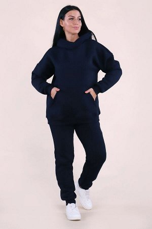 Костюм с начесом стиль oversize - XXI - 399 - темно-синий