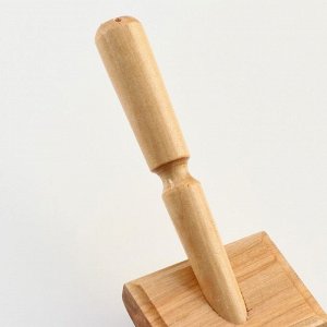 Пижон Щётка - пуходёрка деревянная с каплями, основание 60 х 50 мм