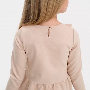 Платье для девочки с рюшей KAFTAN &quot;Basic line&quot;, размер 34 (122-128), цвет кремовый