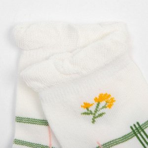 Носки детские MINAKU Цветочек цв.белый, р-р 12-14 см