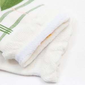 Носки детские MINAKU Цветочек цв.белый, р-р 14-16 см
