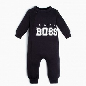Комбинезон детский Крошка Я "Little Boss", рост, цвет чёрный