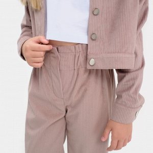Костюм для девочки KAFTAN Velvet 34 (122-128 см), цвет кофе