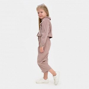 Костюм для девочки KAFTAN Velvet 34 (122-128 см), цвет кофе