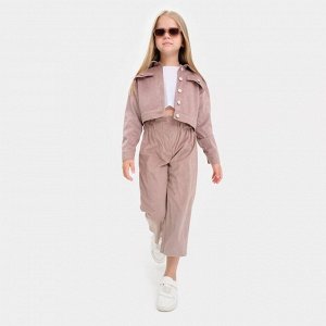 Костюм для девочки KAFTAN Velvet 34 (122-128 см), цвет кофе