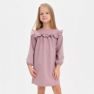 Платье для девочки с рюшей KAFTAN "Basic line" 32 (110-116), цвет сиреневый