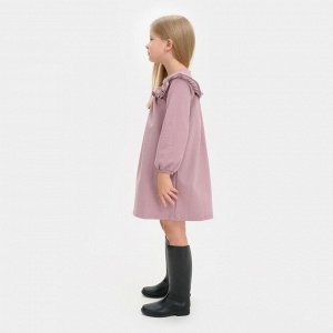 Платье для девочки с рюшей KAFTAN "Basic line" 34 (122-128), цвет сиреневый