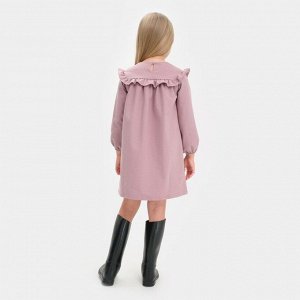 Платье для девочки с рюшей KAFTAN "Basic line" 34 (122-128), цвет сиреневый