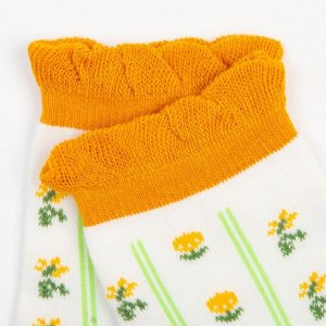 Носки детские MINAKU Цветы цв.белый, р-р 12-14 см