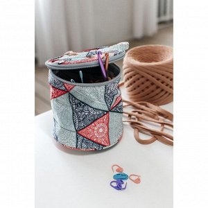 Сумка-футляр «Цветы», 1 люверс, d = 14 x 14,5 см, цвет разноцветный