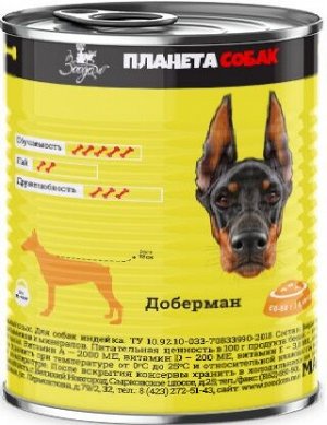 "Планета собак" корм д/с индейка, ж/б 410 гр, 1/12
