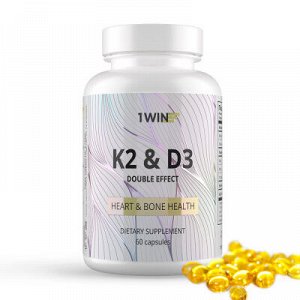 БАД / 1WIN Витамин К2 и Д3, банка, 60 капсул