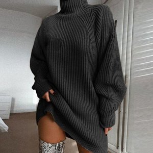 Свитер вязаный, удлиненный