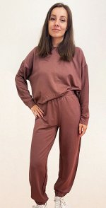 Набор: Толстовка + Сп.брюки - XS КОРИЧНЕВЫЙ