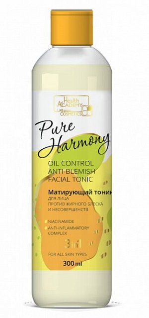 Матирующий тоник для лица против жирного блеска и несовершенств серии Pure Harmony, 300мл