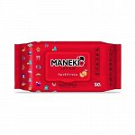 МАNEKI Салфетки влажные RED универсальные арома 50шт./упак.