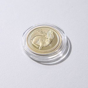 Монета заяц "Удачи в Новом году", диам. 2,2 см