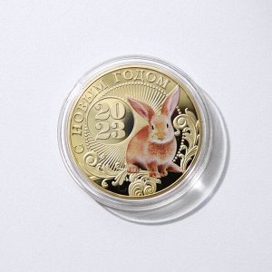 Монета заяц "Монета счастья", диам. 4 см