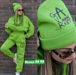 Костюм спортивный с шапкой зеленый