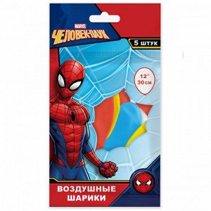 Воздушные шарики «Человек-паук» 30 см, 5 шт.