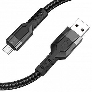 Зарядный кабель HOCO USB на Micro USB / Lightning U110 Power зарядка и передача данных толстый 6мм