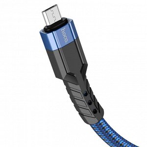 USB кабель Hoco "Data Sync" MicroUSB / D6 мм 2.4A, 1,2 м