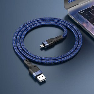 USB кабель Hoco "Data Sync" MicroUSB / D6 мм 2.4A, 1,2 м