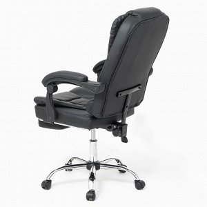 Кресло руководителя YS-800 черное, с подставкой для ног, семиточечный массаж