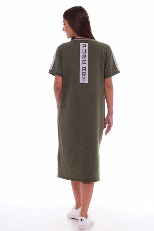 Платье женское 4-61 (хаки-меланж)