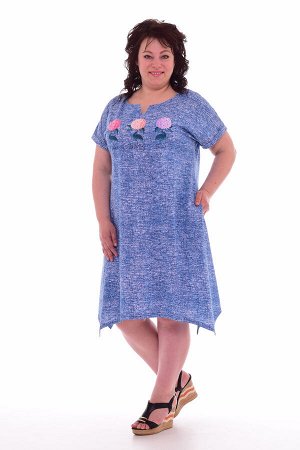 Платье женское 4-54б (голубой)