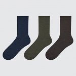 UNIQLO - длинные однотонные носочки 3 пары - темно-синий