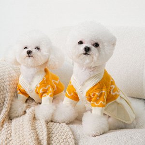 Одежда для домашних животных, кардиган, цвет желтый